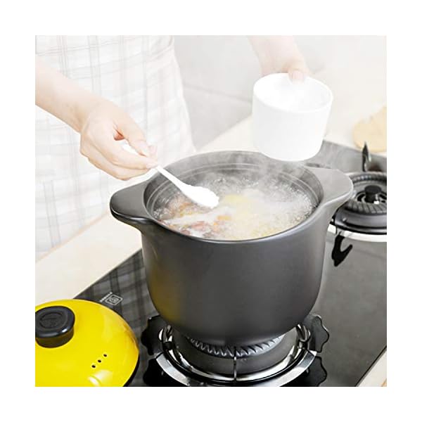 Kitchen-Stoneware-Cooking-Pot-Tureen-Soup-Casserole-Dish-with-Lid-Chinese-SoupClayEarthen-Pot-with-Double-Handle-and-Yellow-Lid-Ceramic-Cookware-Round-Black-25-Liter Kitchen Stoneware Cooking Pot Tureen Soup Casserole Dish with Lid, Chinese Soup/Clay/Earthen Pot with Double Handle and…