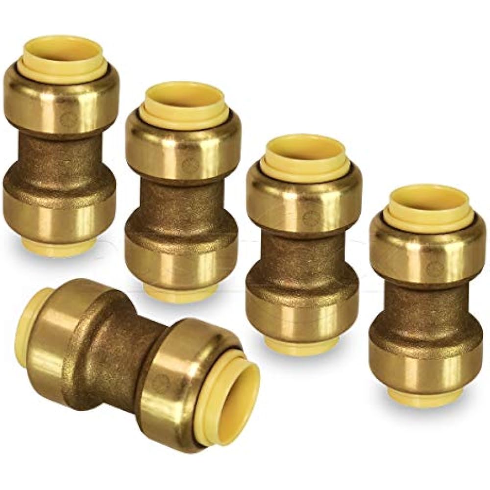 UPSC125 Straight Coupling Pipe Fittings Push To Connect Pex Copper