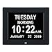 TMC [2024 New Clock with Day and Date for Elderly-Digital Clock Large Display with 12 Alarm Options,Dementia Clock Large Number Digital Clocks for Seniors(8-inch,Black)
