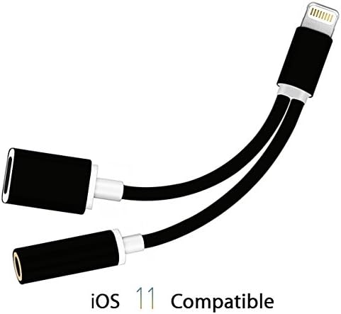 2 in 1 Headphone/Charging Adapter for iPhone 7 and 7 Plus Lightning to 3.5mm &amp; Lightning Jack Adapter