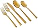 Cambridge Silversmiths 20 Piece Cortney Stainless Steel Flatware Silverware Set (Service for 4), Gold Matte