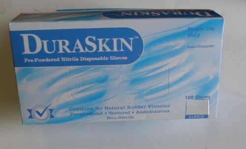 Duraskin Powder-Free Nitrile Disposable Gloves-medium 100 Gloves