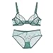 Varsbaby Women's Push up Bra Set Soft Cup Lace Underwear Set