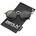 zeroUV - Iconic Classic Dapper Thin Metal Temple Tinted Lens Round Sunglasses 49mm