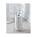 iDesign Neo Metal Free Standing Toilet Paper Tissue Holder, Roll Reserve Canister for Kids', Guest, Master, Office Bathroom, 7