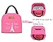 Muitifunction Canvas Bento Lunch Bag for Picnic Travel Tote Lunch Bag with Zipper Stylish Large Capacity Pink by Oneyongs