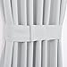 NICETOWN Greyish White Sidelight Door Panel - Room Darkening Side Lights Curtain and Drapery Thermal Insulated and Privacy Assured (1 Panel, 40
