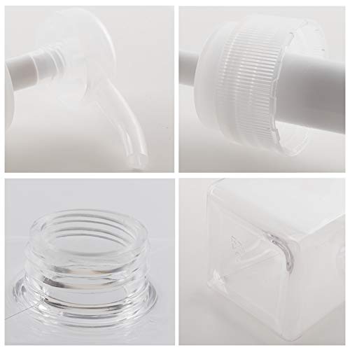 JiatuA Pump Bottle, Refillable Plastic Empty Lotion Soap Dispenser Liquid Container for Bathroom Shampoo and Body Wash, 15oz/450ml Clear 2 Pack