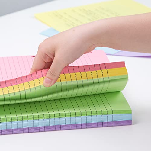 Koogel Binder Refills Paper, 500 Sheets Lined Filler Paper Refill Pads 3 Holes Punch for A4 Notebook 3-Ring Binder Planner School Office 5 Colors