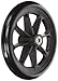 Karman 8 inch x 1 inch Front Caster in Black with 5/16 inch Bearing