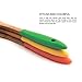 Wooden Set Of Kitchen Accessories - 3 Kitchen Wooden Spoons Set - Colorful Silicone Handle - Wooden Spoons Bamboo Utensils Set With Kitchen Spatula Turner - Cooking Utensils Set - Kitchen Tools Set