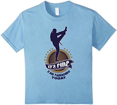 unisex-child I Do Taekwondo today T-Shirt 10 Baby Blue