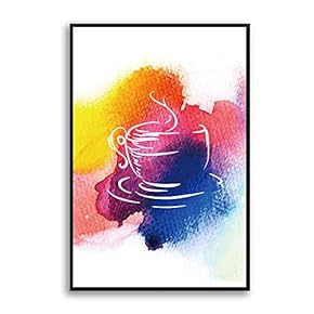 Framed Canvas Home Artwork Decoration Watercolor Canvas Wall Art for Living Room, Bedroom - 16x24 inches