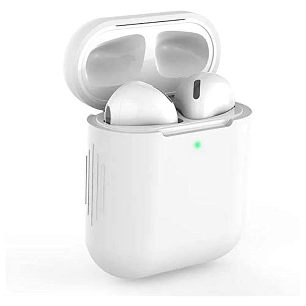 StyleDesign Compatible with AirPods (1st and 2nd Generation) Silicone Case - White