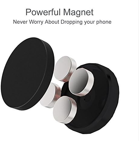 SHRMIA Universal Car Mount Magnetic Holder Stick on Flat Extra Slim Phone Stand for Smartphones and Mini Tablets