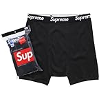 Legend Products Supreme Letters Logo Boxer Briefs (1 Boxer Brief) Black (Medium (32-34))