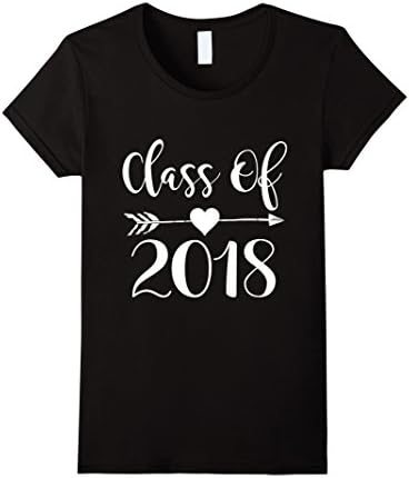 Womens Class of 2018 Graduation Senior shirt t shirts Medium Black