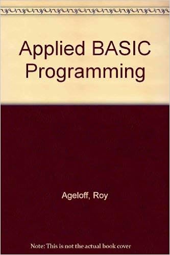 Applied Basic Programming Roy Ageloff 9780534008086 - 