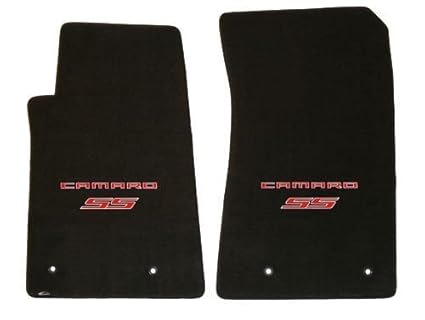 Lloyd Mats Classic Loop Ebony 2pc Front Floor Mats For 10 15 Chevy Camaro W Red Camaro Ss Script Logo