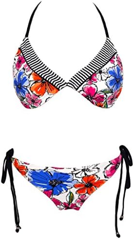 DAzure Bikini Swimsuit Teeny Triangle Top Halter 2 Pieces Swimwear for Women Red Large