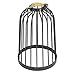 Rustic State Industrial Vintage Bird Cage Design Metal Wire Light Cage Guard for DIY Lighting Fixtures Black