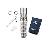 Klarus Bundle Mi7 Ti CREE XP-L HI V3 LED 700 Lumens Titanium Flashlight with AA Battery and SkyBen USB Light (MI7 Ti)