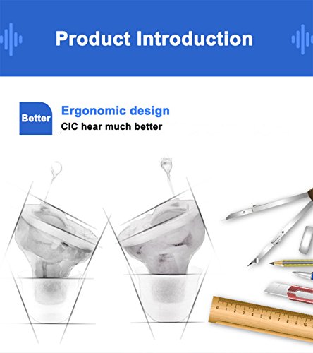 New Hearing Amplifier (CIC) Complete In Canal,Invisible,Super mini,Adjustable, Voice Amplifier, Small (Left) - Thumbnail 4