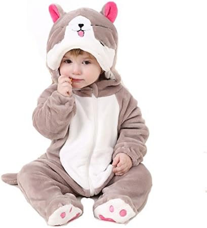 Unisex-Baby Flannel Romper Animal Onesie Pajamas Outfits Suit