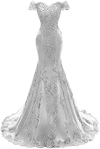 Scarisee Mermaid Off Shoulder Evening Party Prom Dress Lace Appliqued BeadedA111