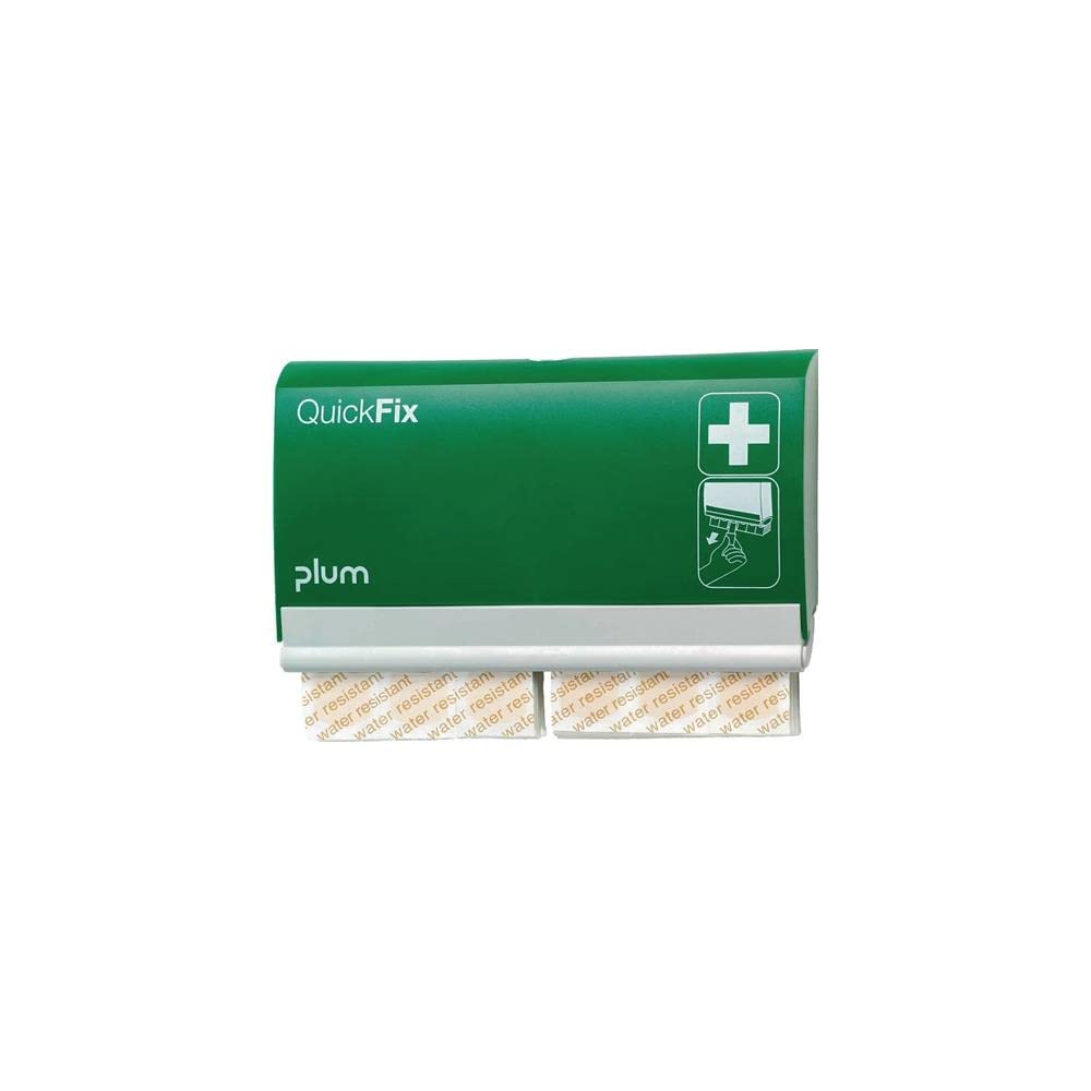 Plum 5501 QuickFix Plaster Dispenser with 90 Waterproof Plasters, Green