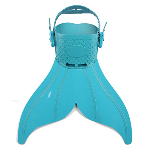 Monofin Adjustable Mermaid Tails Swim Fins with 3 Colors for Swimming with Flipper Diving Fins, Girls & Boys (Green) - Thumbnail 7