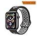 YC YANCH Greatou Compatible for Apple Watch Band 42mm,Soft Silicone Sport Band Replacement Wrist Strap Compatible for iWatch Apple Watch Series 3/2/1,Nike+,Sport,Edition,M/L,Black Coolgray