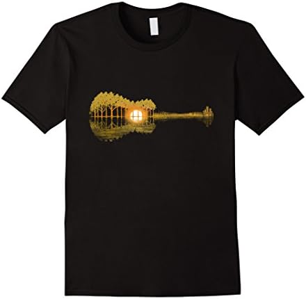 Mens Guitar Lake Shadow T-Shirt Large Black