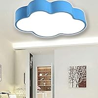 Creative Cloud LED Ceiling Lamp, CraftThink Acrylic Kindergarten Children bedroom lighting 110V White light Size 50x34x10cm, for kindergarten cartoon rooms ceiling lamps (Blue) (19.5 inch)