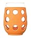 Lifefactory 11-Ounce BPA-Free Indoor and Outdoor Wine Glass 2-Pack with Protective Silicone Sleeve, Orange