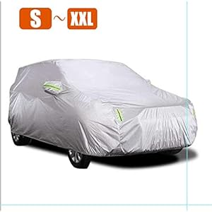 KKmoon Autohoes, volledige afdekking, afdekzeil, autohoes met reflecterende strepen, stofdicht, waterdicht, winter- en…