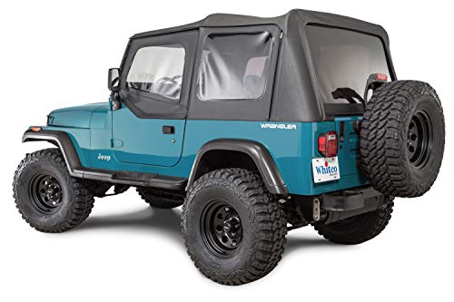 Whitco 35111115 Black Denim Jeep 88-95 YJ Wrangler Soft Top With Door Skins - Thumbnail 4