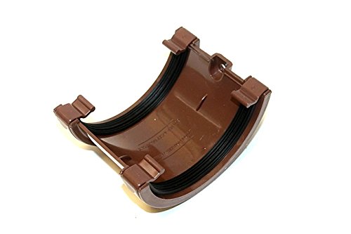 Marshall Tufflex Half Round Gutter 112mm Union Joint RWU1 (Brown)