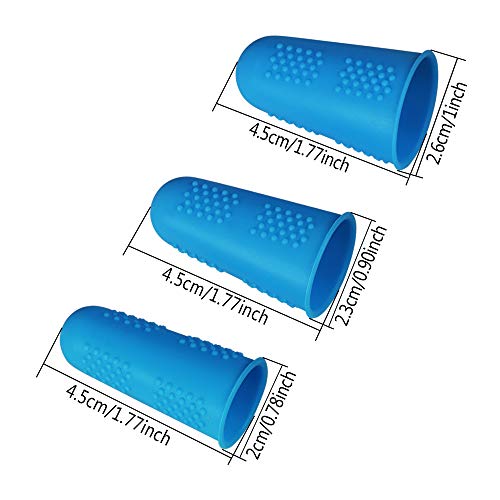 Silicone Finger Protector for Hot Glue Gun 15 Pcs Finger Cots Cover in 3 Size, Finger Guards Protector for Sewing Crafts Ironing Knitting