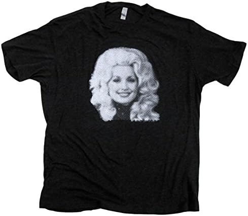 CIRCA wear Men's Dolly Parton Half Tone T Shirt Large Heather Black