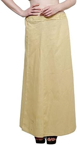 Famacart Ethnic Wear Women's Cotton Beige Petticoat Saree Petticoat