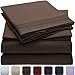 Mellanni California King Sheets Set - 4 PC Iconic Collection Bedding - Hotel Luxury, Extra Soft, Cooling Bed Sheets - Wrinkle, Fade, Stain Resistant (Cal King, Brown)