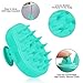 FREATECH Massager Shampoo Brush with Soft Silicone Bristles for Scalp Care, Shower Hair Scalp Scrubber Exfoliator for Dandruff Removal and Hair Growth, Wet & Dry for Men, Women and Kids, Green