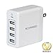 vCharged 4-Port Smart USB Wall Charger for iPhone, iPad, Samsung, Android & More - Free 2 Year Warranty