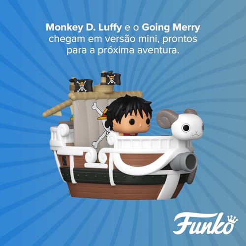 Candide, Boneco, Bitty POP! Rides Monkey D. Luffy e Going Merry, One Piece - 2,3 e 3,3 cm