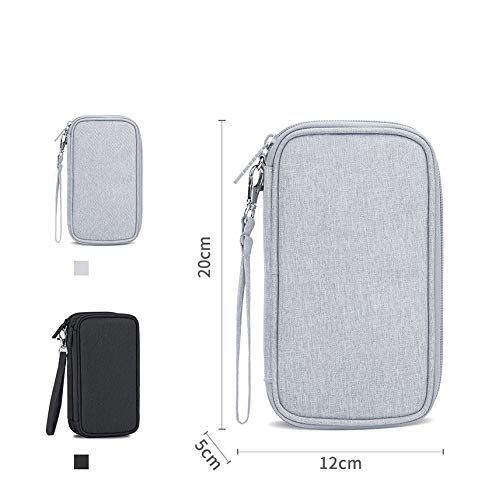 BUBM Digital Storage Bag Electronic Accessories Bag Hard Drive Organizers Earphone Cables USB Flash Drives Travel Case Power Bank Case (New Black) - Thumbnail 6