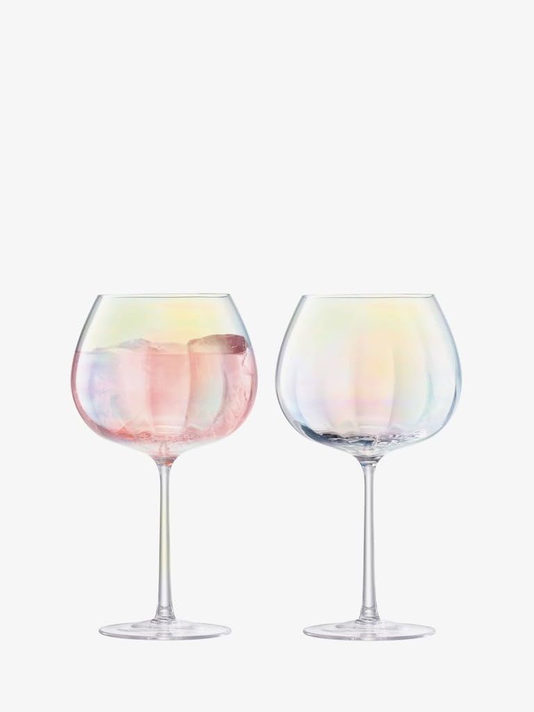 LSA Pearl Balloon Goblet 650ml Mother of Pearl Set of Two