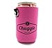 Beer Can Chuggie With Two Pockets, Holds Phone, Keys and Accessories, 3mm Thick Neoprene (Pink, 1 Pack)