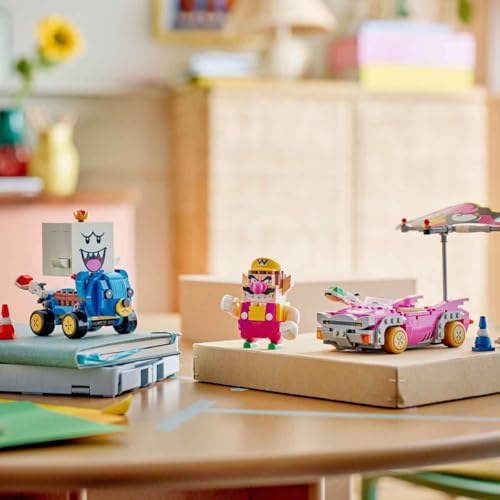 Super Mario: Mario Kart – Wario e King Boo - Brinquedo Interativo com 2 Carros e 2 Figuras - Presente com Personagens Nintendo para Rapazes e Raparigas 8+ Anos 72038