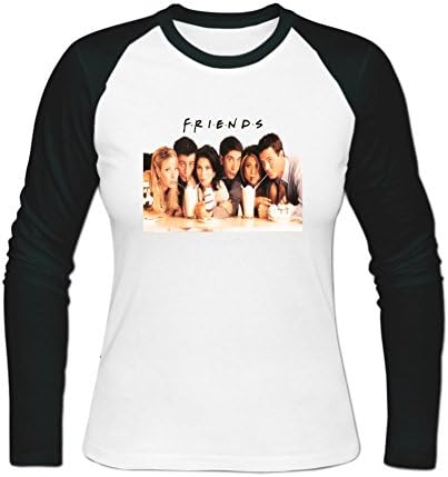 ZIYANG Women's Personalized Friends Tv Show Printed Baseball Shirt L White